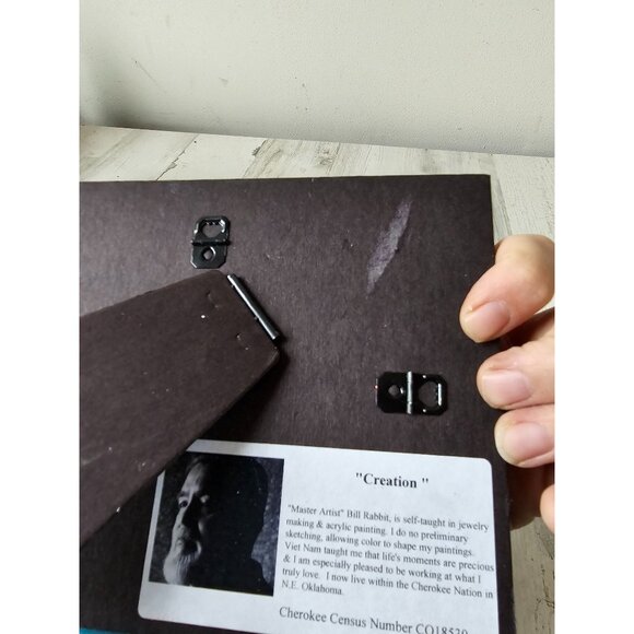 Bill rabbit Creation Buffalo ceramic tile art painting desktop watercolor Oklaho - Picture 5 of 5